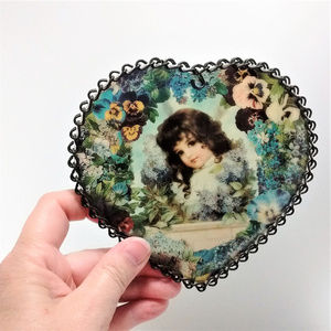 Victorian Girl Suncatcher ~ Girl & Flowers